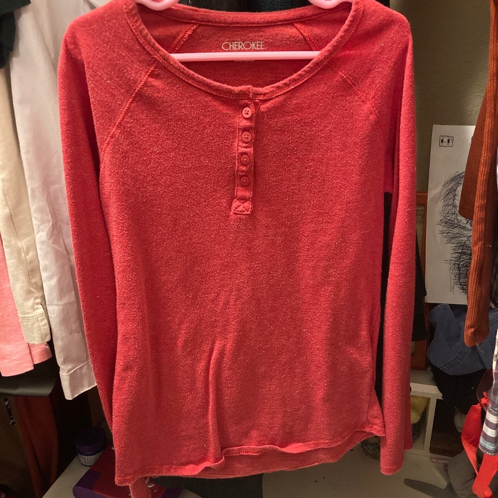 Red glittery CHEROKEE shirt